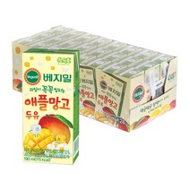 베지밀 과일이 꼭꼭 씹히는 애플망고 두유 정식품 190ml 24팩