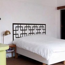 침대헤드보드 현대 헤드 보드 벽 데칼 마스터 커플 침실 비닐 아트 이동식 장식 디어 4 크기, 52x135cm, 초록