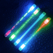 연습용 화려한 야광 아크릴 고투명 회전 펜돌리기 LED, 거품 + 나선형 + 선형 LED 합금 발광 회전 펜