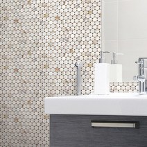 현대시트 오래된 화장실 유리 벽 생활방수 시트지