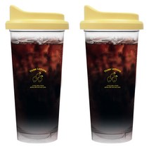 Three Lemons 리유저블 텀블러 컵 2개, 옐로우옐로우, 591ml