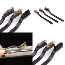 마트498 와이어브러쉬 3종세트 가죽공예 쇠브러쉬 고기불판세척 샷시틀청소 황동브러쉬 욕실브러쉬 타일청소솔