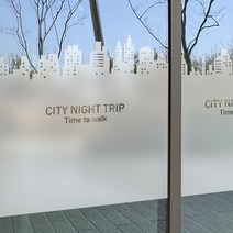 유리 창문 그래픽 시트지 반투명 안개 시트지 19, 가로 90cm X 세로 110cm