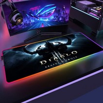 컴퓨터 데스크 키보드 마우스 장패드 게임 사무용 매트 681095 RGB 패드 디아블로 3 대형 백라이트 XXL LED 게이머 Mause 카펫 CS 용, A14_300x350x3mm
