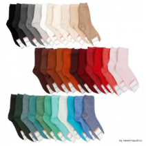 32색 슬림 국산 골지양말 무지양말 10개 세트