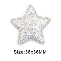 가죽스티커 인조가죽 수선패치 보수 스티커 테이프50Pcs 여러 가지 빛깔의 패치 반짝이 가죽 패드 크라운/, 04 Big Sliver Star