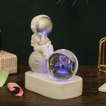 스노우볼 워터볼 오르골 크리스마스 장식 선물 소품 무드등빛나는 우주 비행사 크리스탈 볼 3D 내부 조각, 08 Flamingo_01 6cm