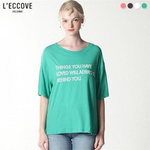 레코브 레코브(LECCOVE) 라인 레터링 티셔츠 (택가격:29800원)