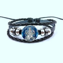 명상 차크라 크리스탈 명상돌 싱잉볼 힐링 팔찌 불교 돌 lord ganesh ganesha god of fortune 펜던트 hindu 코끼리 buddha 영적, 1-검은색