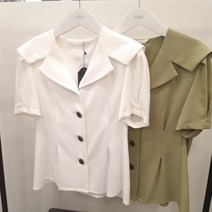 르샵 카라허리핀턱블라우스LK5BL550A
