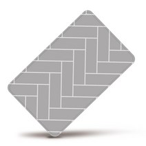 마켓플랜 양면 볼륨 헤링본 주방매트, 화이트 + 그레이