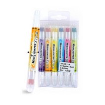 고체형광펜 6종세트 필기도구 사무용품 시험필수품 공부 볼펜, 단품