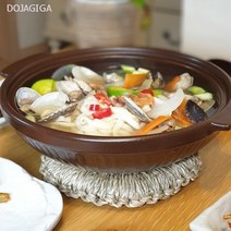 도자기가 전골 뚝배기, 1개, 갈색2호