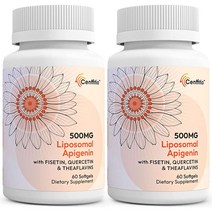센피티오 리포좀 아피제닌 500mg 피세틴 퀘르세틴 함유 60정 2통 약 4개월분, 상품선택