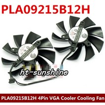 파워 로직 PLA09215B12H DC 12V 0.55A 4 핀 쿨러 팬 GeForce GTX 760 그래픽 비디오 카드 교체, 01 없음 RGB_01 Black