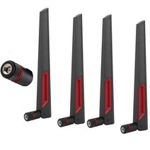 WiFi 안테나 듀얼 밴드 2.4GHz 5.8GHz 8 DBI RP-SMA 라우터 PCI-E WiFi 네트워크 카드 USB 무선 어댑터 보안 IP 카메라 및 ASUS RT-AC68, Pack of 4