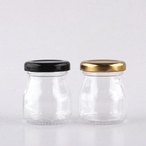 43파이 미니원형50 1개 잼병 유리병 (약 지름4.8cm 높이5.6cm 마개4.3cm 용량50ml), 금색러그캡