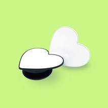 쿠닌 스마트폰 거치대 스마트톡 그립톡제작, 1개, 하트형무광