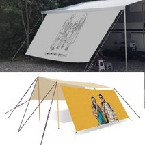 맞춤제작 나만의 감성 사이드월 어닝 프론트월 렉타 타프 사이드월 드로잉 디자인, H 포레스트 캠핑카