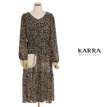 카라 KARRA 브이넥호피나염쉬폰원피스_KB1FOP027Q