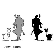 고양이 밥그릇 강아지 식기 물그릇 디즈니 스타 워즈 실루엣 절단 다스 베이더 아기 요다 제다이 나이트 Diecut DIY 스크랩북 종이 카드 공예 새로운 2022, [01] China, [09] 9
