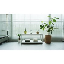 슈랙 철재 선반 2단 가로1100x 깊이300 x 높이1200 mm, 화이트