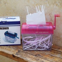 종이분쇄기 사무실 학교 가정용 문서세단기a6 paper shredder for bills 영수증 카드 편지 문서 티켓 easy 스트립 커터 핸드 커팅 머신 조용한, 분홍색