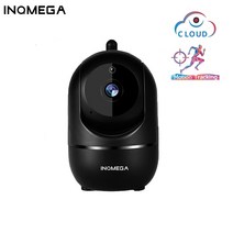 CCTV카메라 무선 실외 강아지 가정용 홈 캠 inqmega hd 1080p 클라우드 ip 인간 가정 보안 감시 cctv 네트워크 wifi 지능 자동 추적, 1080p-블랙, 영국 플러그