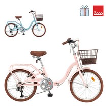 [바이크7] 2023 삼천리 프리즘 20인치 100% 완조립 바구니 짐받이 핑크 블루 7단 레스포 접이식 폴딩 자전거, 프리즘 20인치 - 3