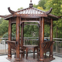 오두막 사각 조립식 원두막 목재 통나무 시골 농막, 2.8m 육각정자