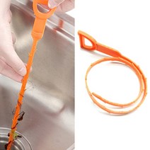 간편한 하수구 이물질제거기 머리카락 씽크대 배수구 뚫는도구 청소, 1개