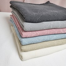 체이스닷컴 모달 와플 직접생산 피그먼트 홑겹 이불 패드 침대 쇼파 스프레드 민트, 인디핑크