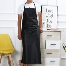 인조가죽 방수 앞치마 블랙 120X78cm, 1개, 색상