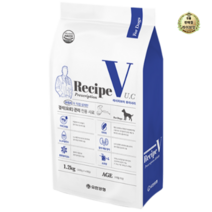 라이브잇 유한양행 Recipe V 반려견 처방식사료, 3개, 1.2kg, 유리너리(비뇨계)