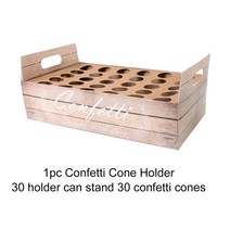 말린 꽃 색종이 트레이 웨딩 콘 홀더 스탠드 박스 신부 지원 파티 용품, 03 30 holder3