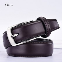 남성용 패션 블랙 벨트 소가죽 정품 가죽 3.0 cm 고대 실버 버클 청바지용 남성 스트랩