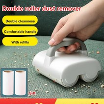 공업용 집진기 이중 롤러 먼지 제거제 보풀 의미 효과, 04 White  powder handl