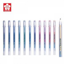 사쿠라 스타더스트 1.0mm 12색칼라 펜 빤짝이펜, 744 실버