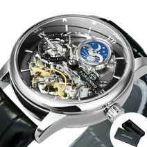 스위스시계 여성메탈시계 명품 시계 forsining classic men skeleton watch automatic tourbillon 남성 탑 브랜드 럭셔리 가죽 밴드 문