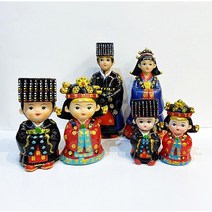 한국 전통 민속 한복 마블 인형 (대) 전통 기념품 외국인 라이온스 홈스테이 바이어 선물 초등학교 선물 스승의날선물 인테리어선물, 대례복
