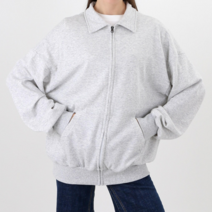MAJECLO 오버핏 카라 집업 가디건 캥거루 포켓 특양면 쟈켓