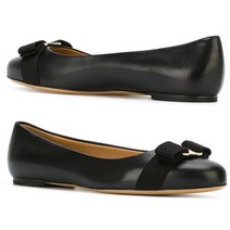 페라가모 [FERRAGAMO] 23SS 바리나 VARINA 1.0 무광 플랫 슈즈 블랙 0576597