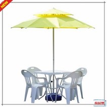 비치파라솔 편의점 4인용 노랑파라솔세트D(받침별매), 사각 빨강_보라