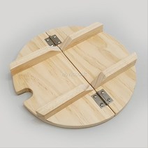 23913-나무뚜껑 노칭커버 외경지름320 내경지름280 여닫이뚜껑 주문제작 원목뚜껑 가마솥뚜껑 육수통뚜껑