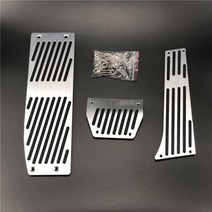 오르간페달 자동차 튜닝 페달 액세서리 BMW 3 5 시리즈 E30 E32 E34 E36 E38 E39 E46 E87 E90 E91 X5 X3 Z3 가속기 브레이크 발 받침대 패드, Drill for AT 3pcs