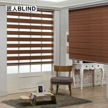 장인블라인드 140cm x 120cm 수퍼우드룩 콤비 블라인드 맞춤사이즈 주문