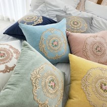 [러그홀릭] 마가렛 레이스 쿠션겸 방석 쇼파 사각쿠션-쿠션솜포함 (2sizes 7colors), 핑크