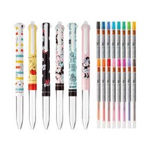 디즈니 한정 유니 스타일핏 홀더 + 스타일핏 리필 0.28mm, 4색 AF.YELLOW+0.28 리필 16종 세트