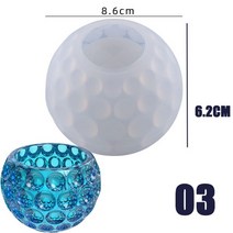 레진아트 세트 재료 몰드 파츠 실리콘 몰드 다육 식물에 대 한 화분 콘크리트 금형 diy 공예 시멘트 점토 금형 라운드 컨테이너 석고 금형 촛불 금형, 03