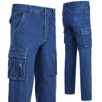 노블진 청카고바지 중년남자청바지 여름용 작업복 노가다